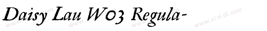 Daisy Lau W03 Regula字体转换